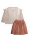 Organic Oversize Bohemian Blouse and Long Skirt Muslin Set 8-12 Years Natural - 3