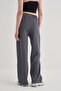 Women's Steel Knitted Palazzo Pants Smoked - 7