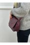 Genuine Leather, Cross Strap, Casual Bag, Women's Shoulder Bag, Burgundy 24*21*7 cm - 4