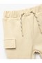 Cotton Pocket Detailed Lace-Up Waist Trousers Look Sweatpants - 3