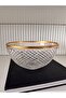 Gold Gilded Tight Decor Glass Salad Cut Crystal Bowl - 2