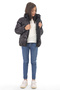 Girls black detachable Hooded water and windproof winter puffer jacket with pocket coat & coat & parka - 4