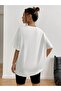 Cry a Lot T-Shirt - White Oversize Printed Crew Neck Printed Short Sleeve Loose Fit - 5