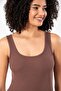 Erdem Weweus Brown Viscose Camisole Ribbed Look Athlete Body T-Shirt2106 - 6