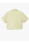Modal Fabric Short Sleeve Pocket Detail Crop Shirt - 4