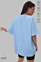 Unisex Crew Neck Zeus Printed Cotton Oversize Short Sleeve T-Shirt - 4