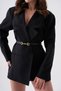 Women's Faux Leather Thin Band Metal Buckle Black Belt 1948 - 8