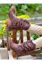 Tokyo Brown Cowhide Suede Gusseted Short Dallas Boots - 4