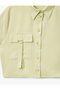Modal Fabric Short Sleeve Pocket Detail Crop Shirt - 6