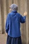 Women's Sleeve and Embroidered Shirt Navy Blue - 3