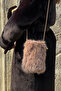 Women's Strap Plush Brown Bag |   Fur Postman Model