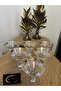 Gilded Special Design 6-Piece Ice Cream Bowl with Stand, Candy Dish, Small Salad Bowl, Serving Dish - 7