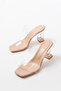 Transparent Nude Yin Classic Heel Chef Tape Kadi Heeled Shoes - 4