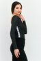 Women Textured Long Sleeve Bodysuit, Black - 2