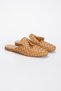 Women's Slippers - Genuine Leather, Tassel Detail, Model 6301 - Caramel - 4