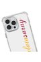 iPhone 14 Pro Max Compatible Handwriting Yellow Red Phone Case - 2