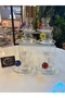Pasabahce Colorful Crystal Ball Lace Tea Cup and Almond Tea Plate, 12 Piece Tea Set for 6 People - 5