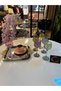 Lav Lal Colored Gilded Set of 6 Coffee Side Glasses, Water-Drink-Soda Glass, Presentation Stylish, Modern - 5