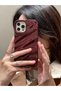 iPhone 13 Pro Max Compatible Case Luxury Shiny Electroplated Shock Resistant Soft Cover Burgundy - 2