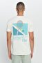 Men's Yellow Standard Fit Regular Fit 100% Cotton Soft Texture Printed Crew Neck T-Shirt - 2