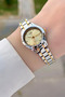 Gold Silver Color Women's Wristwatch - 2