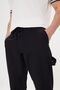 Men's Black Oversize Loose Cut Waist Tied Cotton Stretchy Dobby Side Pocket Trousers - 4