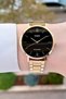 Gold Color Women's Wristwatch with Black Cord - 4