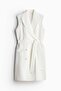 Linen-blend blazer dress