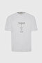 Men's Off-White Long Fit Slim Fit Crew Neck 100% Cotton Printed T-Shirt - 6