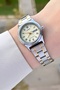 Gold Silver Color Calendar Women's Wristwatch - 2