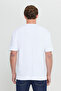 Men's Off-White Long Fit Slim Fit Crew Neck 100% Cotton Printed T-Shirt - 5