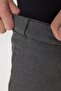 Men's Black Slim Fit Slim-Fit Bird Eye Patterned Flexible Waist Elastic Tie-Up Trousers - 5