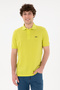 Men's Regular Fit Polo Neck Pistachio Green Basic T-Shirt 50284641-Vr087