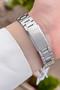 Silver Color Women's Wristwatch with Black Cord - 6