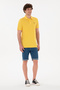 Men's Regular Fit Polo Neck Yellow Basic T-Shirt 50284641-Vr044 - 4