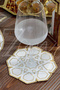 19 Pieces 6-Person Embroidered Stain-Proof and Waterproof Ramadan Dome Design American Service Set - 7