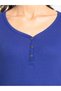 USA Original Womens Loung Wr Full Slv Henley UL15-01 Blue - 5