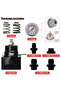 Universal Aluminum Fuel Pressure Regulator AN8 Feed & AN6 Return Line W/ 0-160PSI Gauge Set 3-20 ... - 2