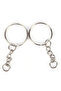 50pcs/lot Polished Silver Color 25mm Keyring Keychain Split Ring with Short Chain Key Rings Women... - 6