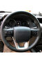 Black Thread Black Artificial Leather Hand-Stitched Car Steering Wheel Cover Car Accessories For Toy - 7