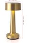 NBPLUS Touch Sensor Bar Table Lamp - Portable Rechargeable LED Desk Night Light (Gold) - 8