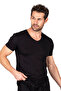 Özkan 11143 Men's V-Neck Cotton Modal Flexible Comfortable Short Sleeve T-Shirt Undershirt - 4