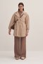 Women's Balloon Sleeve Cashmere Coat Beige - 2