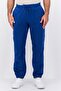 Men Regular Fit Drawstring Brand Logo Sweatpants, Blue
