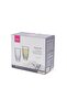 Drinking Glass Set of 2 500mL Elegant Transparent Glasses with Gold Rims - 4