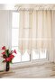 Buldan Work Curtain Plain Linen Fabric Hand Lace Natural Woven Cotton Sunshade Curtain - 3