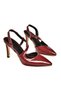 K 404910808   Burgundy Patent Leather Pointed Toe Women's Heeled Shoes - 9