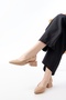 Duara Nude Side Buckle (4 cm Heel Height) Pointed Toe Heeled Ballerina Shoes - 2