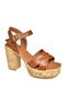 U 996251509   Tan Platform Thick Heeled Women's Shoes - 6