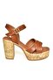 U 996251509   Tan Platform Thick Heeled Women's Shoes - 8